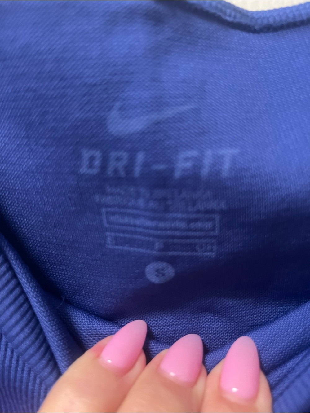 Women’s‎ DRI-FIT Blue High Rise Compression Leggings Textured Side Panels Size S - Picture 8 of 10
